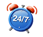 24/7 availability